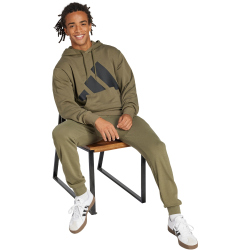 adidas Essentials Big Logo French Terry Hoodie Herren JE8892 - olive strata/black M