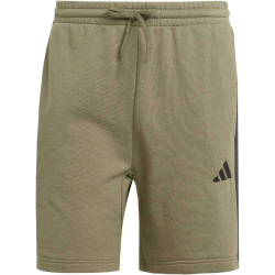 adidas Essentials 3-Streifen French Terry Sweatshorts Herren JE6416 - olive strata/black XS