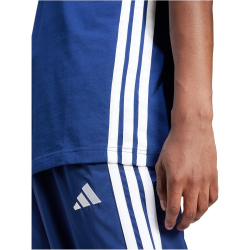 adidas Essentials 3-Streifen Single Jersey T-Shirt Herren JE6399 - dark blue/white S