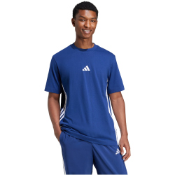adidas Essentials 3-Streifen Single Jersey T-Shirt Herren JE6399 - dark blue/white S