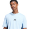 adidas Essentials 3-Streifen Single Jersey T-Shirt Herren JE6397 - glow blue/black XXL