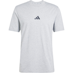 adidas Essentials 3-Streifen Single Jersey T-Shirt Herren JE6396 - medium grey heather/black XS