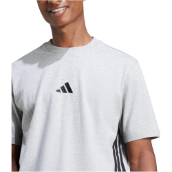 adidas Essentials 3-Streifen Single Jersey T-Shirt Herren JE6396 - medium grey heather/black XS