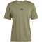 adidas Essentials 3-Streifen Single Jersey T-Shirt Herren JE6391 - olive strata/black S