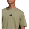 adidas Essentials 3-Streifen Single Jersey T-Shirt Herren JE6391 - olive strata/black S