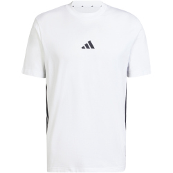 adidas Essentials 3-Streifen Single Jersey T-Shirt Herren JE6388 - white/black S
