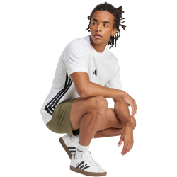 adidas Essentials 3-Streifen Single Jersey T-Shirt Herren JE6388 - white/black S