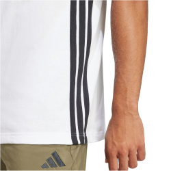 adidas Essentials 3-Streifen Single Jersey T-Shirt Herren JE6388 - white/black S