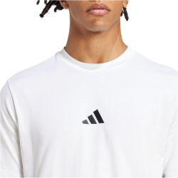 adidas Essentials 3-Streifen Single Jersey T-Shirt Herren JE6388 - white/black S