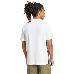 adidas Essentials 3-Streifen Single Jersey T-Shirt Herren JE6388 - white/black S