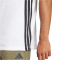 adidas Essentials 3-Streifen Single Jersey T-Shirt Herren JE6388 - white/black S