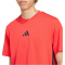 adidas Essentials 3-Streifen Single Jersey T-Shirt Herren JE6386 - pure ruby/black S