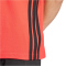 adidas Essentials 3-Streifen Single Jersey T-Shirt Herren JE6386 - pure ruby/black S