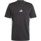 adidas Essentials 3-Streifen Single Jersey T-Shirt Herren JD1906 - black/white XS