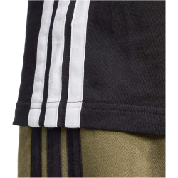 adidas Essentials 3-Streifen Single Jersey T-Shirt Herren JD1906 - black/white S
