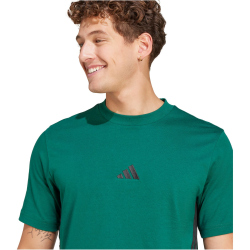 adidas Essentials 3-Streifen Single Jersey T-Shirt Herren JD1905 - collegiate green/black XS
