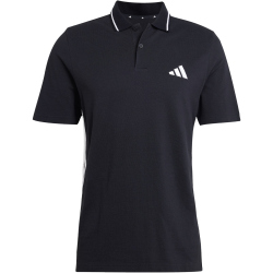 adidas Essentials 3-Streifen Piqué Poloshirt Herren JE6380 - black/white XXL