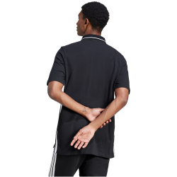 adidas Essentials 3-Streifen Piqué Poloshirt Herren JE6380 - black/white XXL