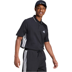 adidas Essentials 3-Streifen Piqué Poloshirt Herren JE6380 - black/white XXL