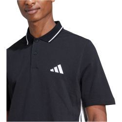 adidas Essentials 3-Streifen Piqué Poloshirt Herren JE6380 - black/white XXL