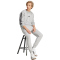 adidas Essentials 3-Streifen French Terry Sweatshirt Herren JE6374 - medium grey heather/black S