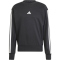 adidas Essentials 3-Streifen French Terry Sweatshirt Herren JE6372 - black/white XS