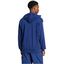 adidas Essentials 3-Streifen French Terry Hoodie Herren JD1872 - dark blue/white S