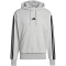 adidas Essentials 3-Streifen French Terry Hoodie Herren JD1871 - medium grey heather/black S