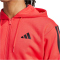 adidas Essentials 3-Streifen Sweatjacke Herren JE6354 - pure ruby/black M