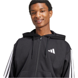 adidas Essentials 3-Streifen Sweatjacke Herren JD1870 - black/white M