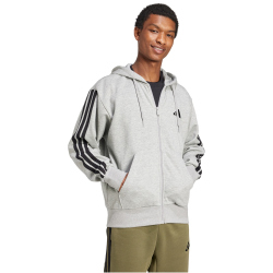 adidas Essentials 3-Streifen Sweatjacke Herren JD1865 - medium grey heather/black M