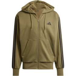 adidas Essentials 3-Streifen Sweatjacke Herren JD1864 - olive strata/black S