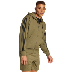adidas Essentials 3-Streifen Sweatjacke Herren JD1864 - olive strata/black S
