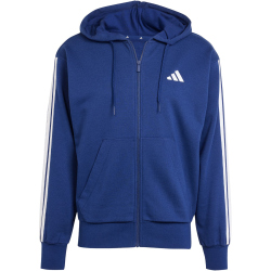 adidas Essentials 3-Streifen French Terry Sweatjacke Herren JE6341 - dark blue/white S