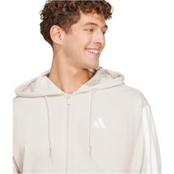 adidas Essentials 3-Streifen French Terry Sweatjacke Herren JE6340 - wonder alumina/white XXL