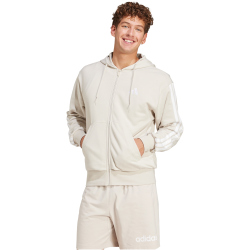 adidas Essentials 3-Streifen French Terry Sweatjacke Herren JE6340 - wonder alumina/white XXL