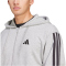 adidas Essentials 3-Streifen French Terry Sweatjacke Herren JE6338 - medium grey heather/black XS