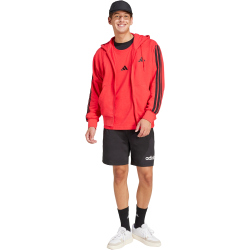 adidas Essentials 3-Streifen French Terry Sweatjacke Herren JD1876 - pure ruby/black S