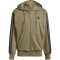 adidas Essentials 3-Streifen French Terry Sweatjacke Herren JD1875 - olive strata/black XS