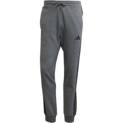 adidas Essentials 3-Streifen Fleece Trainingshose Herren JW1893 - dark grey heather/black S