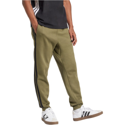 adidas Essentials 3-Streifen Fleece Trainingshose Herren JD1857 - olive strata/black S