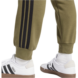 adidas Essentials 3-Streifen Fleece Trainingshose Herren JD1857 - olive strata/black M
