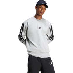 adidas Essentials 3-Streifen Sweatshirt Herren JE6308 - medium grey heather M