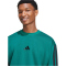 adidas Essentials 3-Streifen Sweatshirt Herren JE6306 - collegiate green/black S