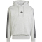 adidas Essentials 3-Streifen Hoodie Herren JE6302 - medium grey heather/black S