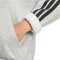 adidas Essentials 3-Streifen Hoodie Herren JE6302 - medium grey heather/black S