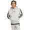 adidas Essentials 3-Streifen Hoodie Herren JE6302 - medium grey heather/black S