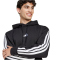 adidas Essentials 3-Streifen Hoodie Herren JE6297 - black/white XS