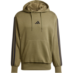 adidas Essentials 3-Streifen Hoodie Herren JD1847 - olive strata/black XS