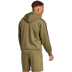 adidas Essentials 3-Streifen Hoodie Herren JD1847 - olive strata/black XS